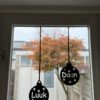 Raamsticker Kerstballen met naam