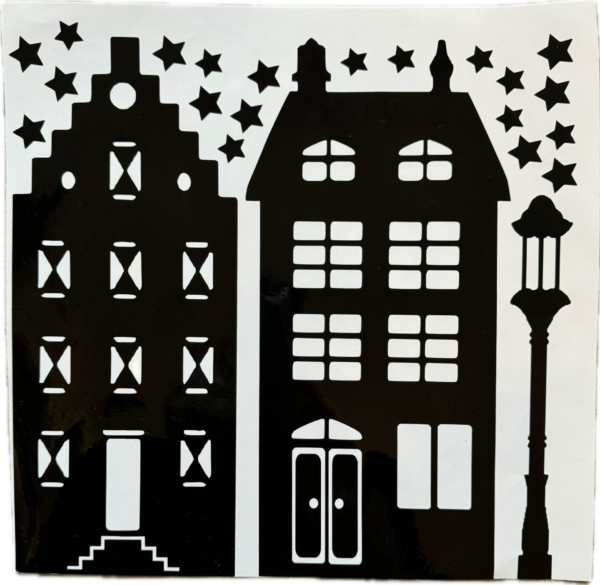 Raamsticker Huisjes set B