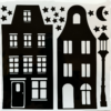 Raamsticker Huisjes set B - Afbeelding 2