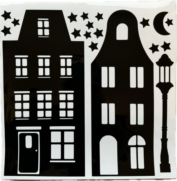 Raamsticker Huisjes set B - Afbeelding 2