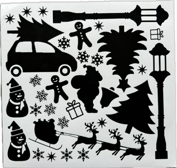 Raamsticker Kerst
