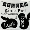 Raamsticker Welkom Sint en Piet