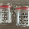 Voorraadpot met opdruk